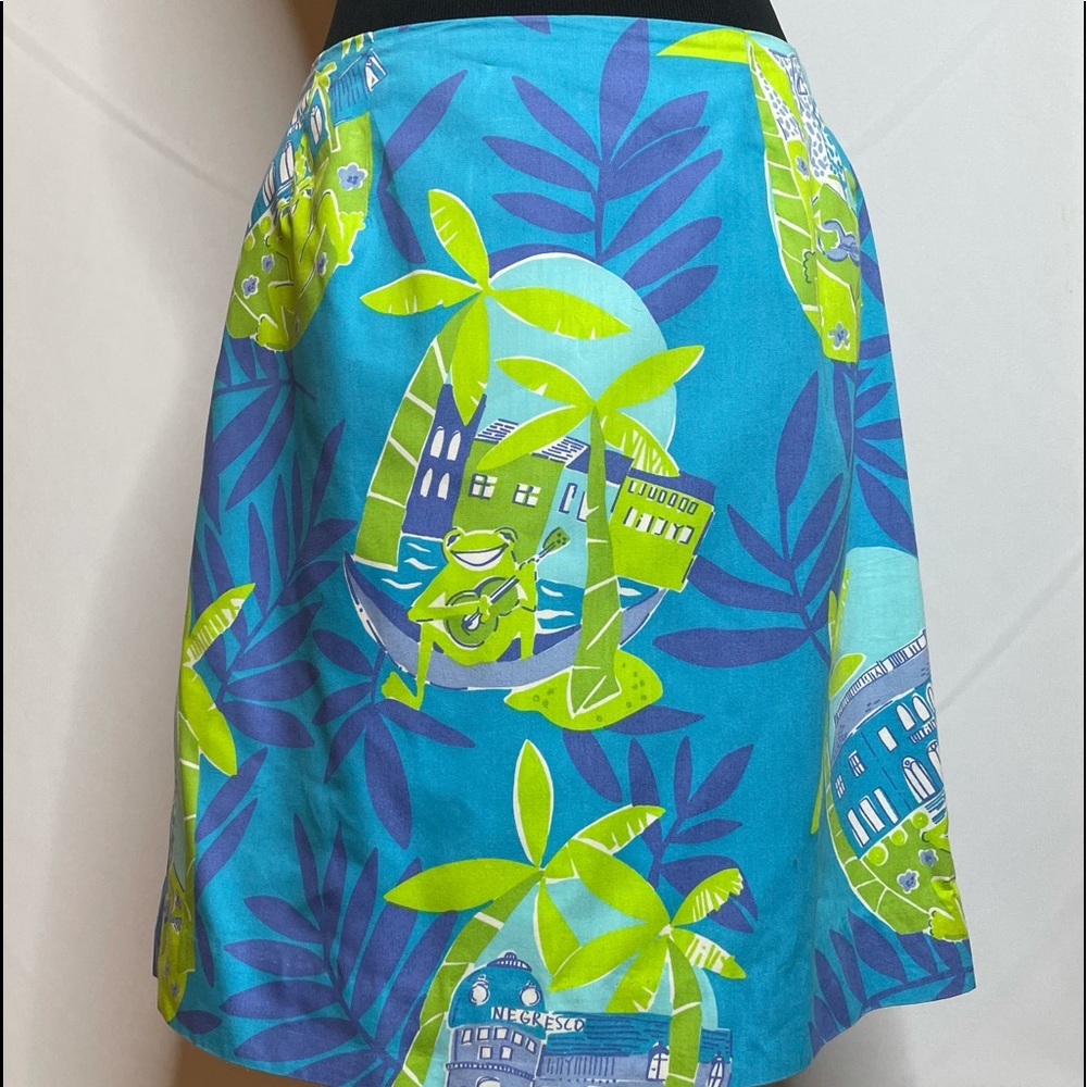 Lilly Pulitzer “Seranade” frog skirt size 6